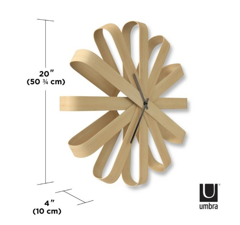 UMBRA zegar RIBBONWOOD  -natural