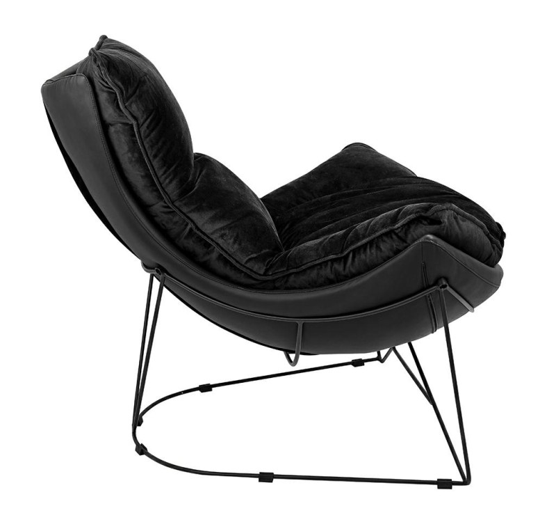 Fotel OTILIA STAND VELVET czarny