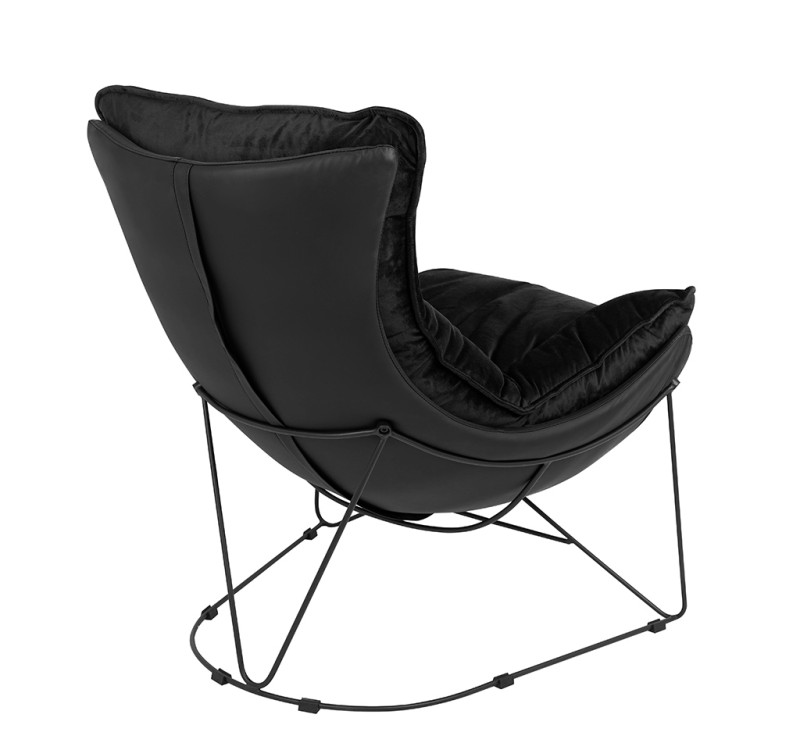 Fotel OTILIA STAND VELVET czarny