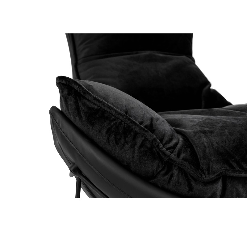 Fotel OTILIA STAND VELVET czarny