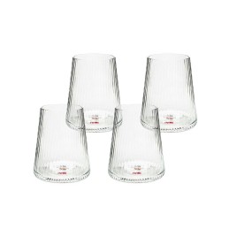 KARE komplet 4 szklanek RIFFLE 440ml      transparentny