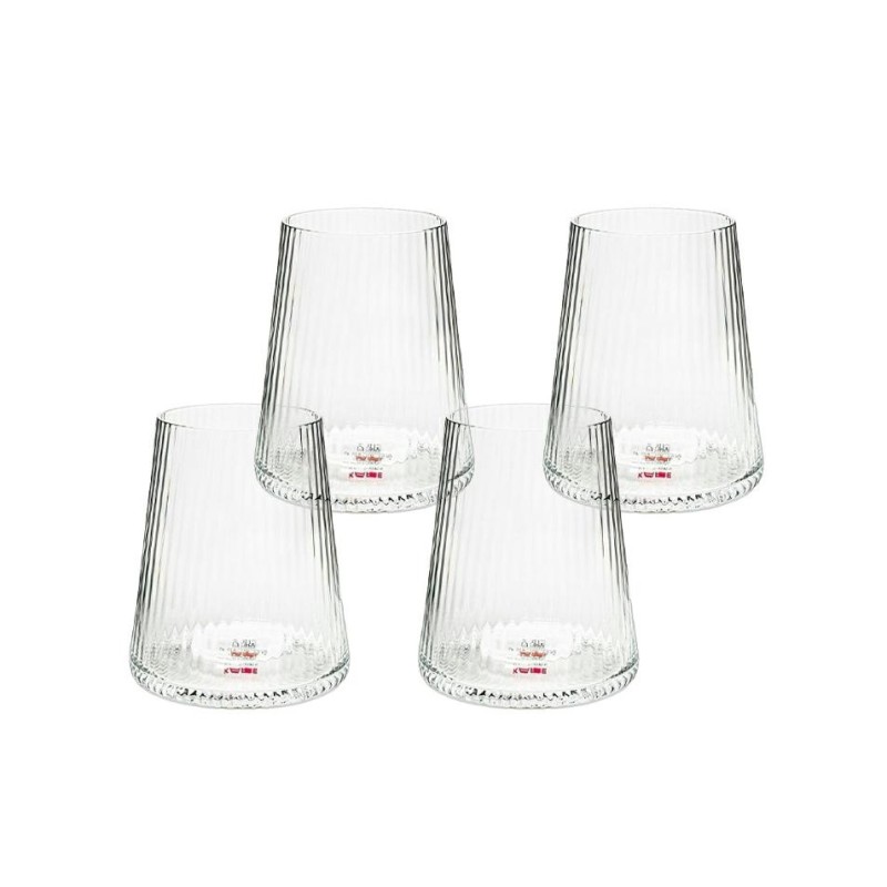 KARE komplet 4 szklanek RIFFLE 440ml      transparentny