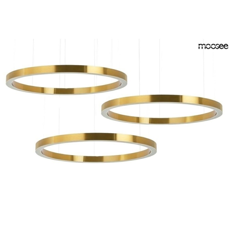 MOOSEE lampa wisząca RING 100 + 100 +     100 złota na jednej podsufitce