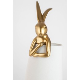 KARE lampa stołowa RABBIT 88 cm biała / złota