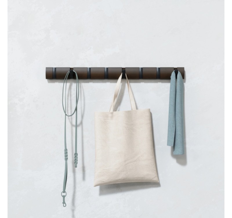 UMBRA wieszak na ubrania FLIP 8 czarny orzech