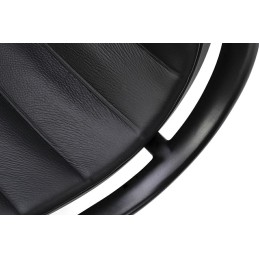 Fotel biurowy BODY PRESTIGE PLUS czarny  - skóra naturalna, aluminium