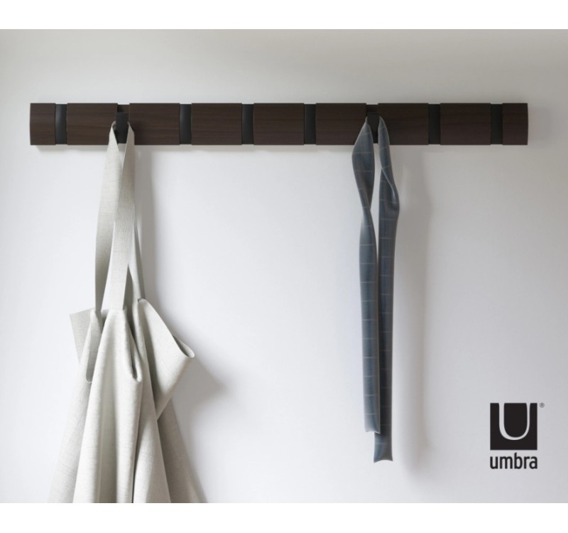 UMBRA wieszak na ubrania FLIP 8 czarny orzech