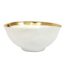 KARE komplet 4 misek BELL 15 cm           biało-złoty