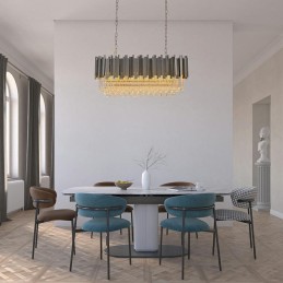 MOOSEE lampa wisząca IMPERIAL LONG        SILVER 90