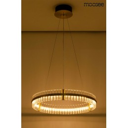 MOOSEE lampa wisząca SATURNUS 70 złota - LED, kryształ, stal szczotkowana