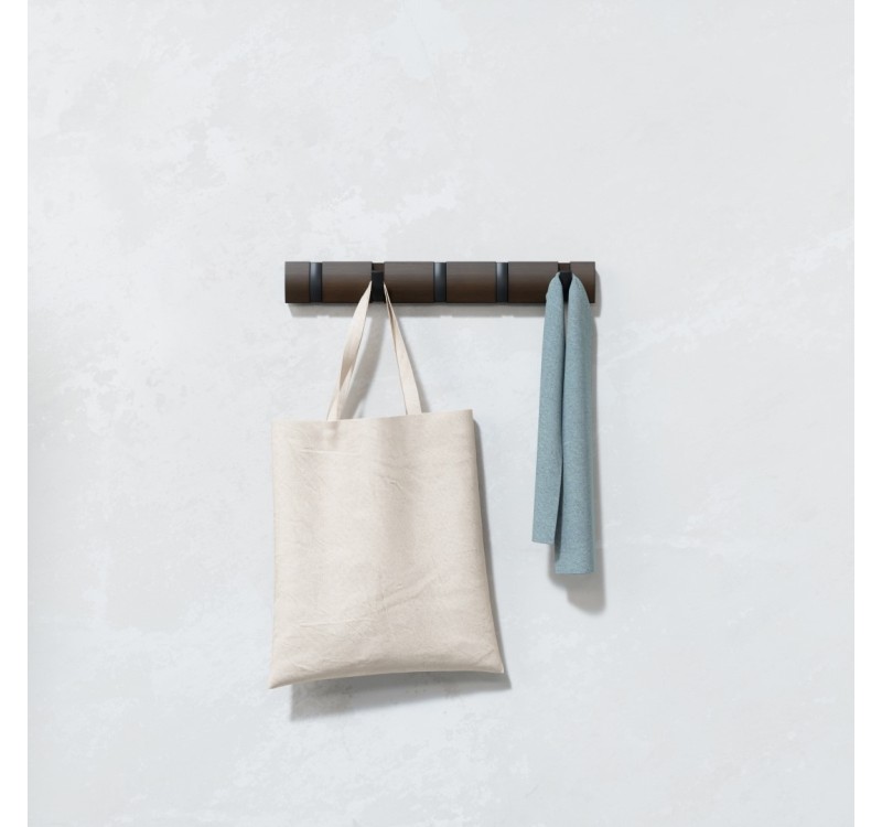 UMBRA wieszak na ubrania FLIP 5  - czarny orzech