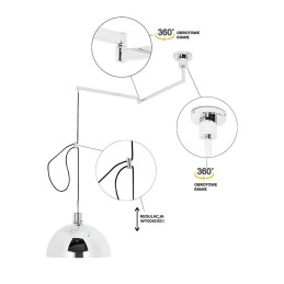 MOOSEE lampa wisząca ROTA 360 srebrny     chrom