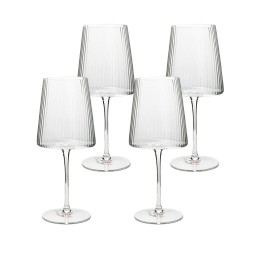 KARE komplet 4 kieliszków do wina RIFFLE  760 ml