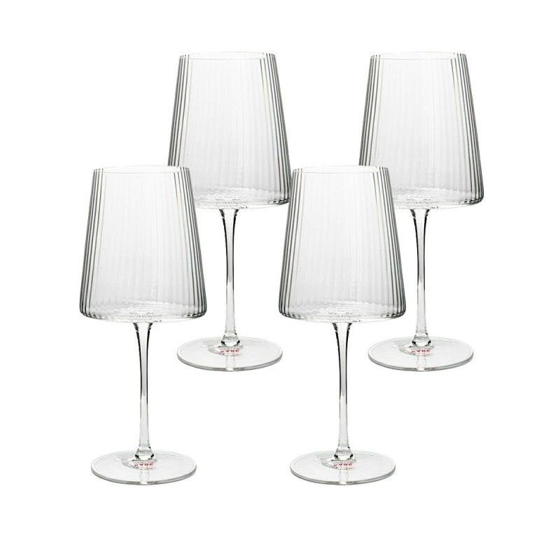 KARE komplet 4 kieliszków do wina RIFFLE  760 ml