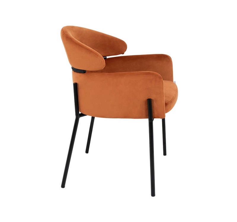 KARE krzesło ALEXIA Velvet pomarańczowe