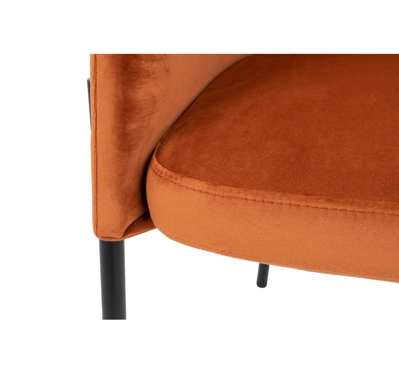 KARE krzesło ALEXIA Velvet pomarańczowe