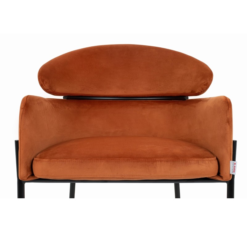 KARE krzesło ALEXIA Velvet pomarańczowe