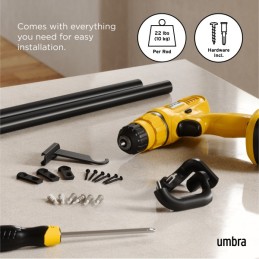 UMBRA karnisz TWILIGHT 76 - 213 cm        czarny mat