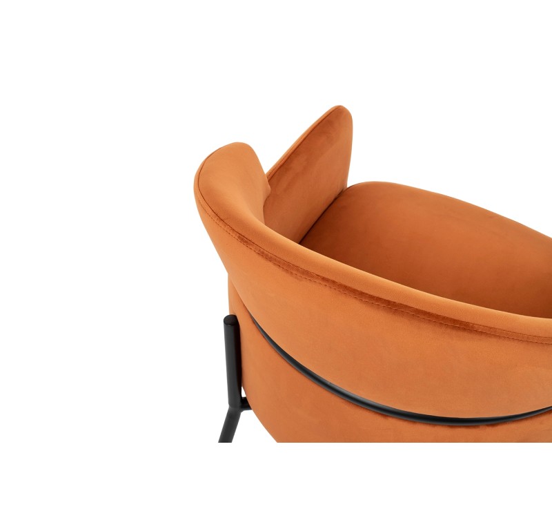 KARE krzesło ALEXIA Velvet pomarańczowe