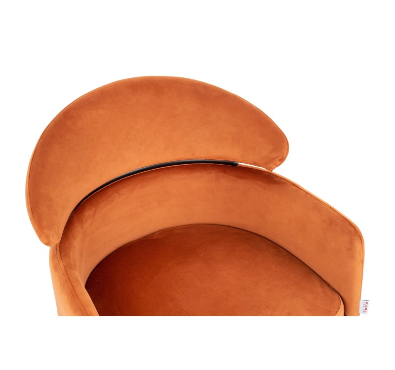 KARE krzesło ALEXIA Velvet pomarańczowe