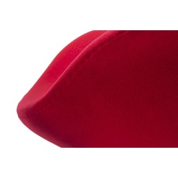 Fotel SWAN WOOL PREMIUM czerwony -  wełna, podstawa stal