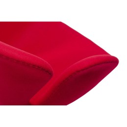 Fotel SWAN WOOL PREMIUM czerwony -  wełna, podstawa stal