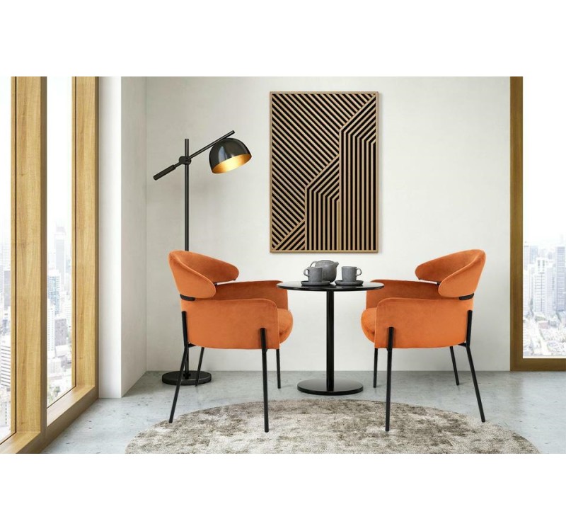 KARE krzesło ALEXIA Velvet pomarańczowe