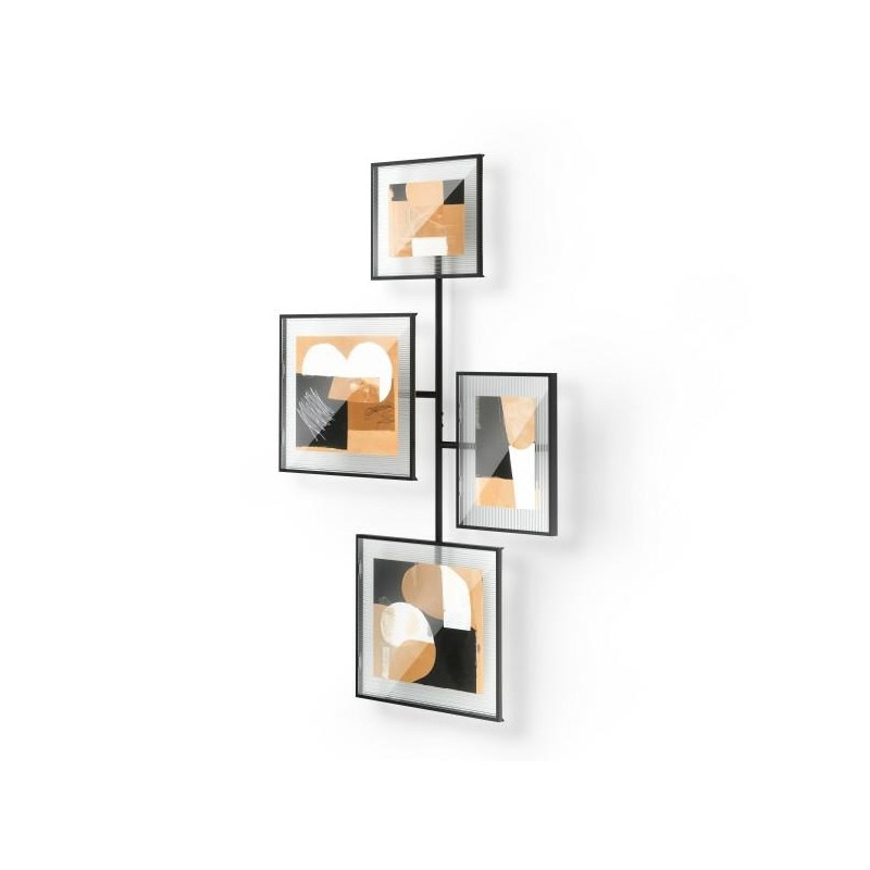 UMBRA zestaw 4 ramek na zdjęcia FLUTE     WALL czarny