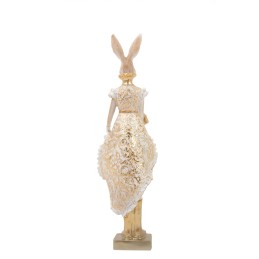 Figurka dekoracyjna SHP RABBIT beżowa /   złota