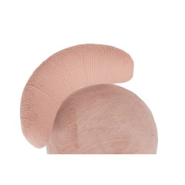 Fotel LOW TEDDY PINK różowy - stal