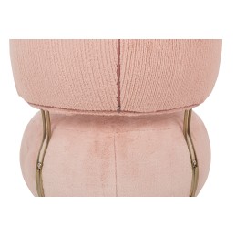 Fotel LOW TEDDY PINK różowy - stal