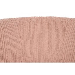 Fotel LOW TEDDY PINK różowy - stal