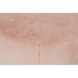 Fotel LOW TEDDY PINK różowy - stal