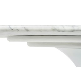 Stół TULIP ELLIPSE MARBLE CARRARA 200     biały - marmur, metal