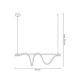 MOOSEE lampa wisząca SERPIENTE 120  czarna