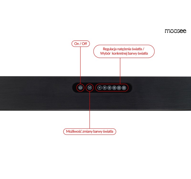 MOOSEE lampa wisząca LINER czarna