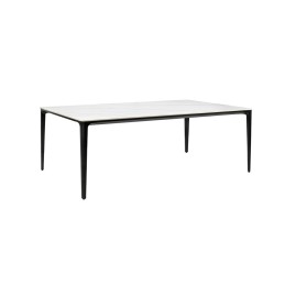 Stół SLIM 200x100 biały, czarny -         ceramiczny marmur, aluminium