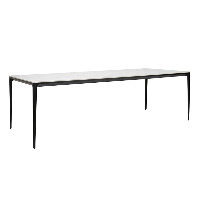 Stół SLIM 240x100 biały, czarny -         ceramiczny marmur, aluminium