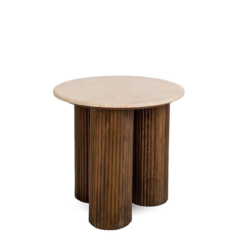 MaMaison stolik RAGNO 50 marmur / drewno