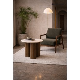 MaMaison stolik RAGNO 50 marmur / drewno
