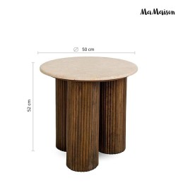 MaMaison stolik RAGNO 50 marmur / drewno