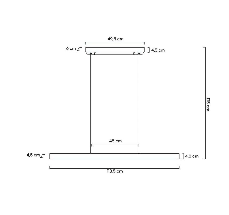 MOOSEE lampa wisząca LINER czarna
