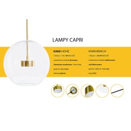 MOOSEE Lampa wisząca CAPRI DISC 5 złota