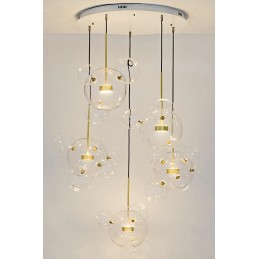 MOOSEE Lampa wisząca CAPRI DISC 5 złota