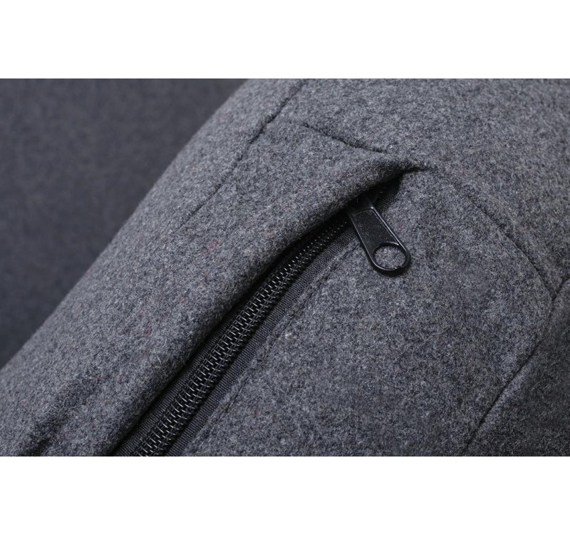 Fotel BUBBLE STAND 2 poduszka szara - akryl, chrom, wełna