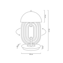 MOOSEE lampa stołowa BOTTEGA złota / czarna