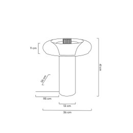 MOOSEE lampa stołowa ICAR złota