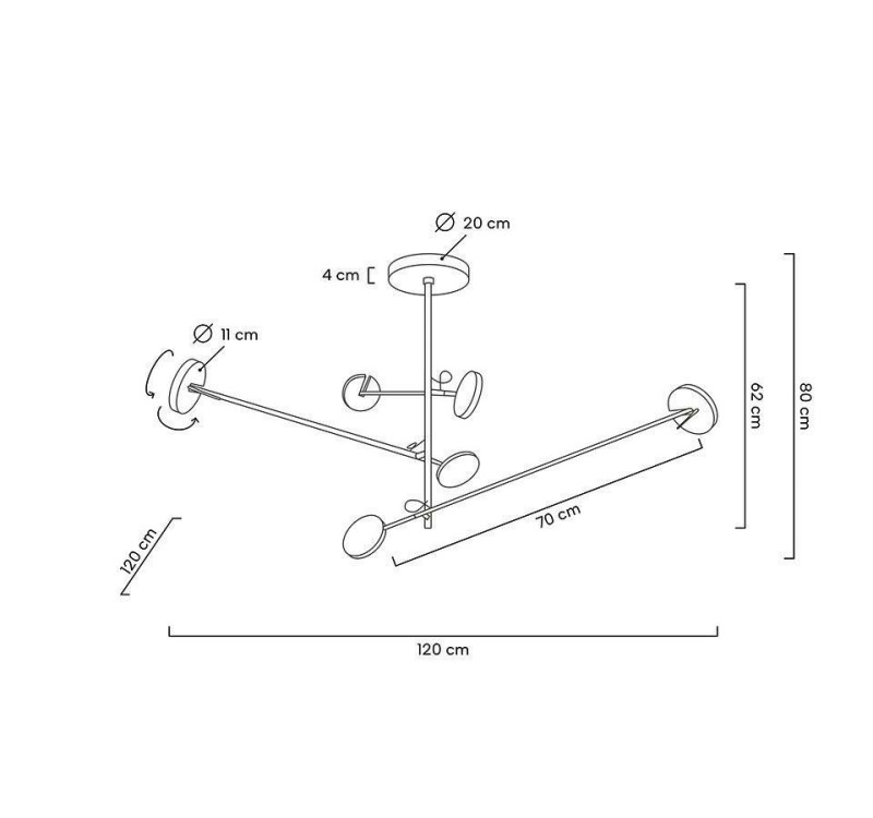 MOOSEE lampa wisząca BOBBIE 3 czarna