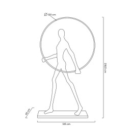MOOSEE lampa podłogowa HUMAN ROUND        włókno szklane