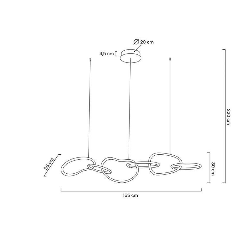 MOOSEE lampa wisząca JAZZ 6 złota